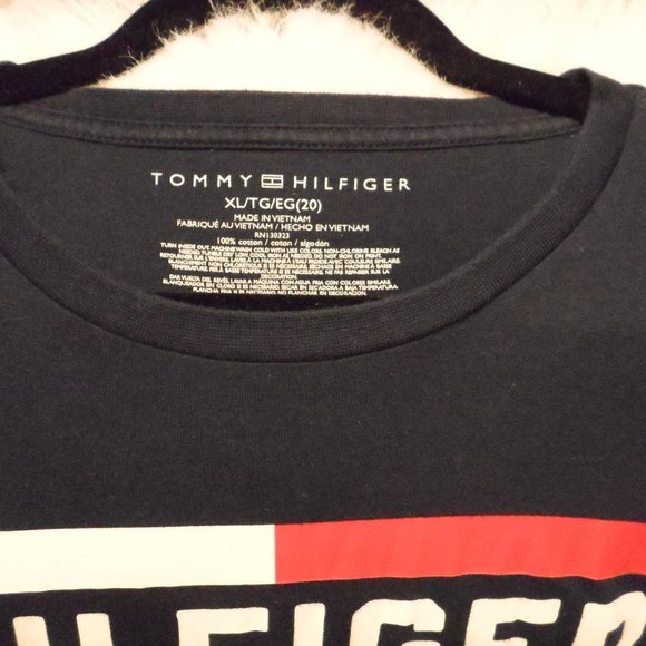Tommy Hilfiger Youth Boy's T-Shirt Navy Sz XL(20) - Picture 2 of 3